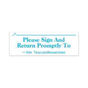 Plain "Please Sign And Return Promptly To" Self-inking Stamp