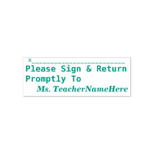 Plain "Please Sign & Return Promptly To" Self-inking Stamp