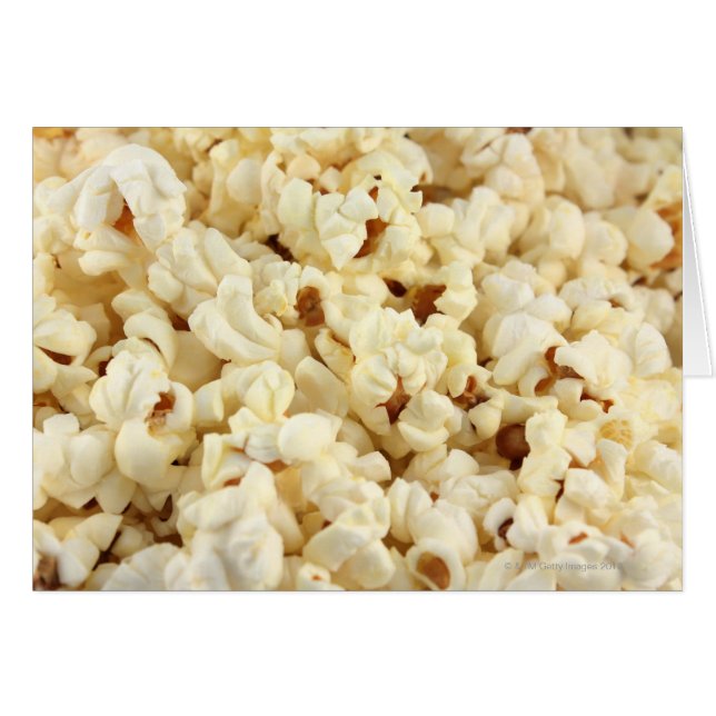 Plain popcorn close up. (Front Horizontal)