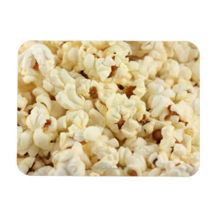 Plain popcorn close up. magnet