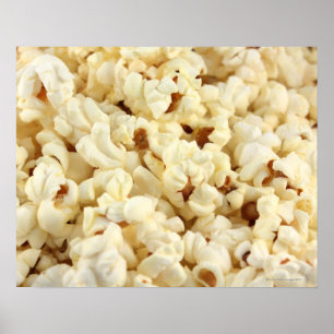 Plain popcorn close up. poster