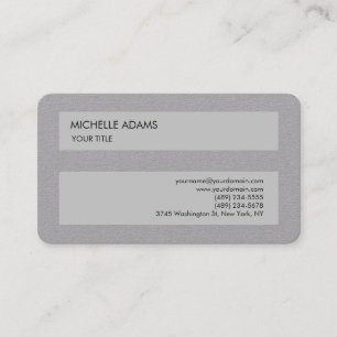 Plain Premium Grey Simple Professional Modern Business Card