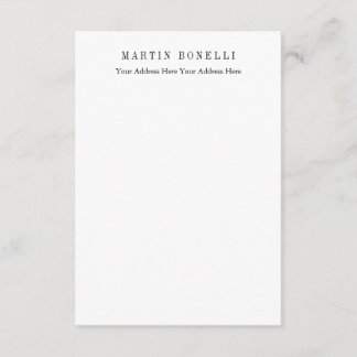 Plain Professional Black & White Minimalist Enclosure Card