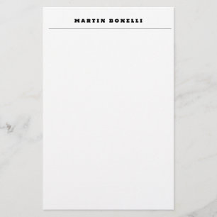 Plain Professional Black & White Minimalist Stationery