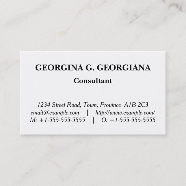 Plain Professional Business Card (Front)