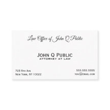 Plain Professional Elegant Attorney at Law Office