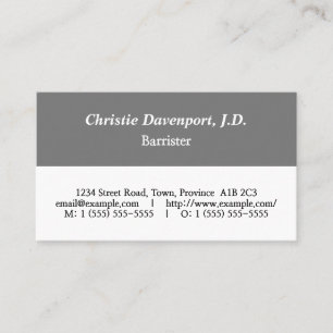Plain, Professional Lawyer Business Card