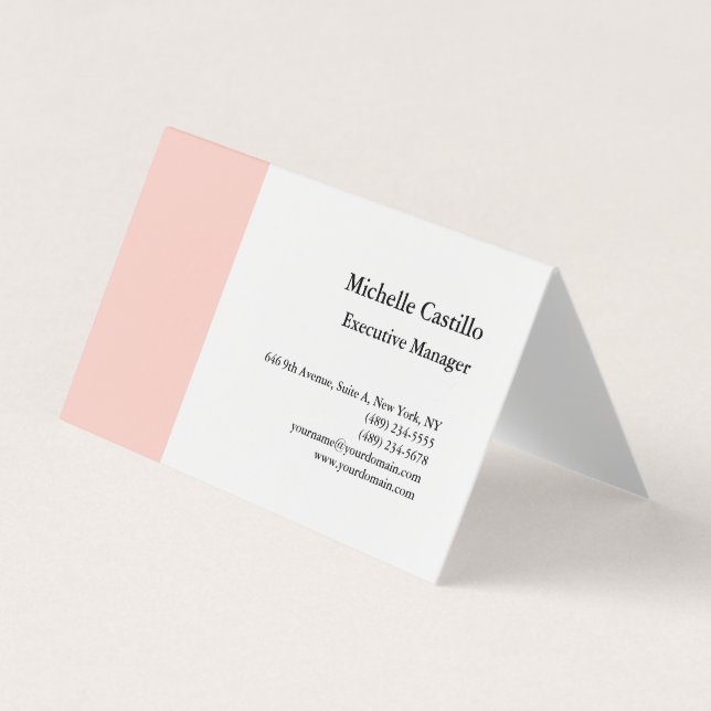 Plain Professional Minimalist Business Card (Front)