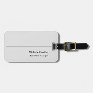 Plain Professional Minimalist Modern Luggage Tag