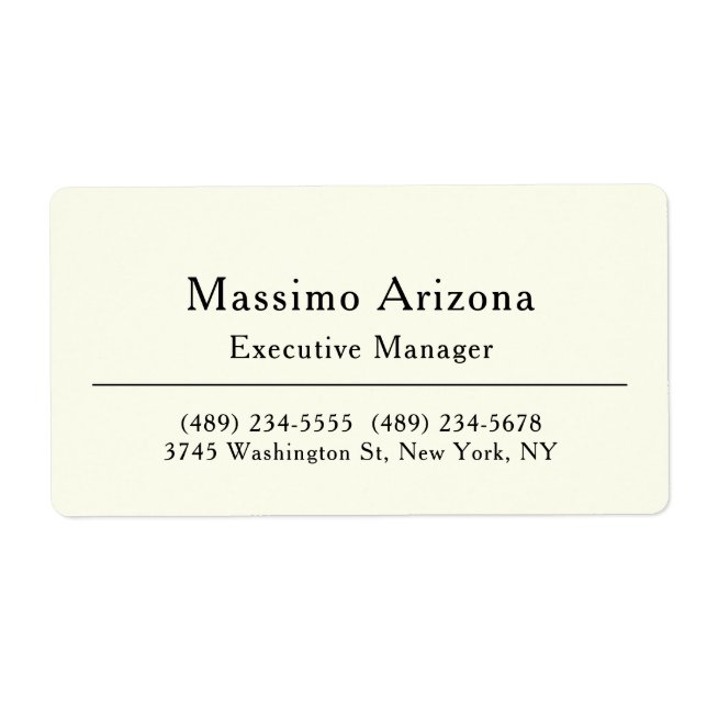 Plain Professional Modern Minimailst (Front)