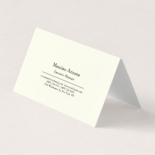 Plain Professional Modern Minimailst Business Card