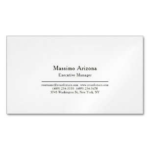 Plain Professional Modern Minimailst Magnetic Business Card