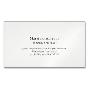 Plain Professional Modern Minimalist Magnetic Business Card