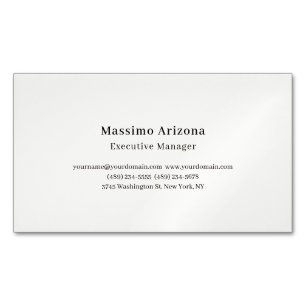 Plain Professional Modern Minimalist Magnetic Business Card