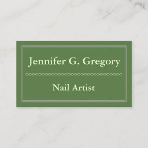 Plain & Professional Nail Artist Business Card
