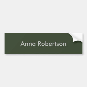 Plain Professional Trendy Minimalist Name Bumper Sticker