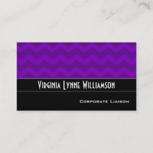 Plain Purple Chevron Modern Business Cards