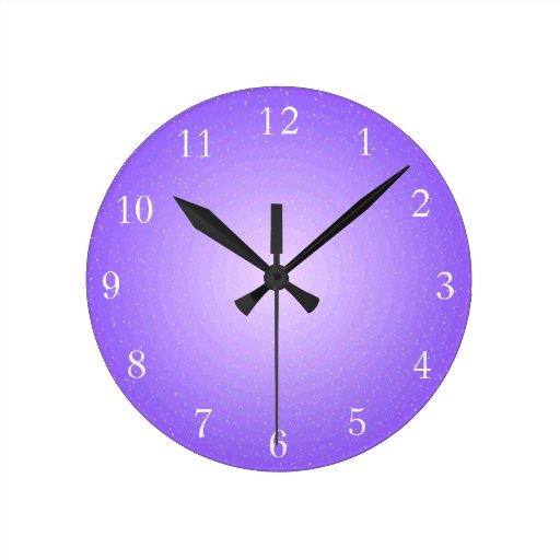 Image of Plain Purple Illuminated Printed Design Wall Clock