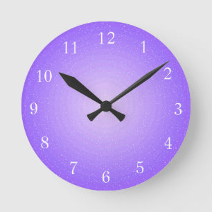 Plain Purple Illuminated Printed Design Wall Clock