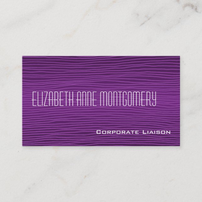 Plain Purple Modern Professional Business Cards (Front)