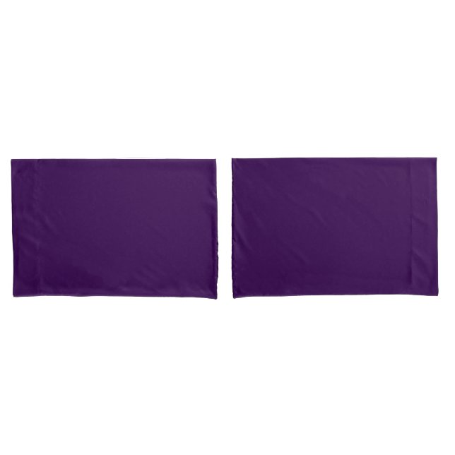 Plain Purple Pair of Pillowcases (Front-Set)