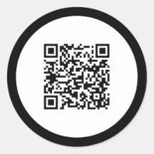 Plain QR Code Elegant Black Frame Professional