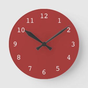 Plain red clock