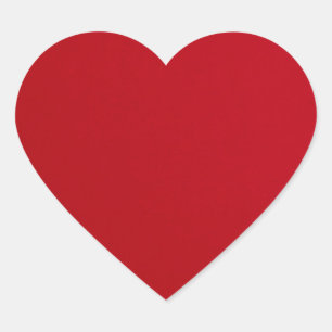 Plain Red Colour Heart Sticker