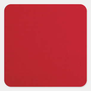 Plain Red Colour Square Sticker