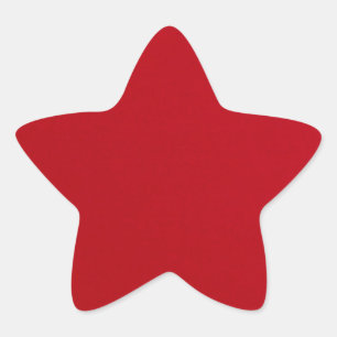 Plain Red Colour Star Sticker