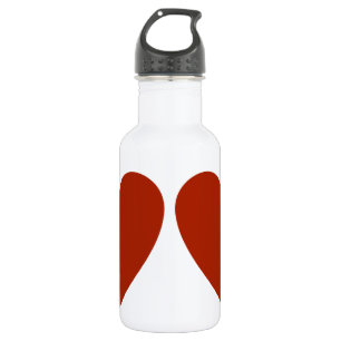Plain Red Heart 532 Ml Water Bottle