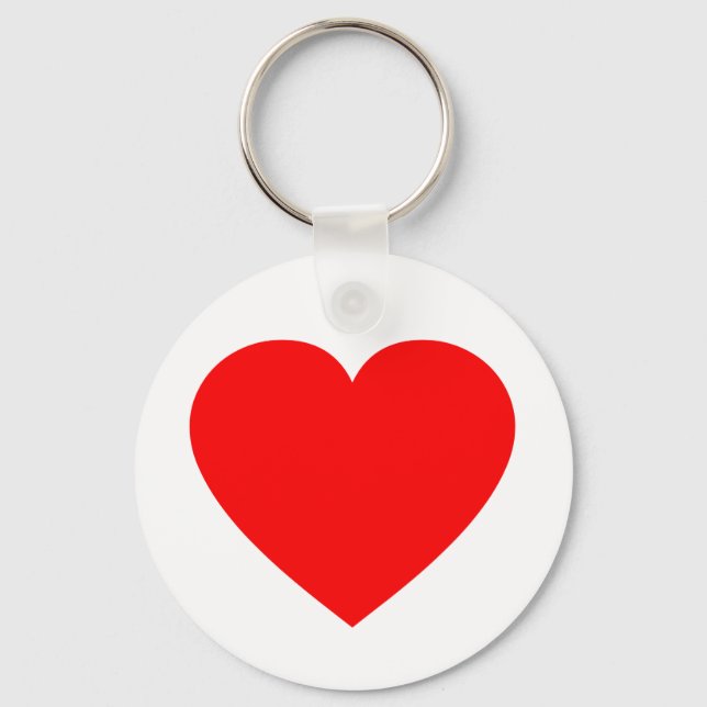 Plain Red Heart Key Ring (Front)