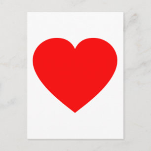 Plain Red Heart Postcard