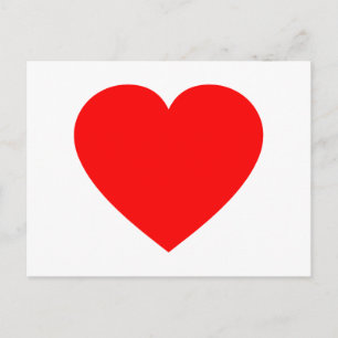 Plain Red Heart Postcard