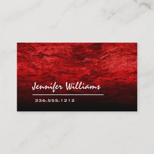 Plain Red Professional Business Card (Front)