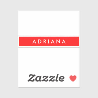 Plain Red White Professional Minimalist Name