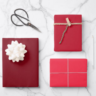 Plain Red Wrapping Paper Sheets