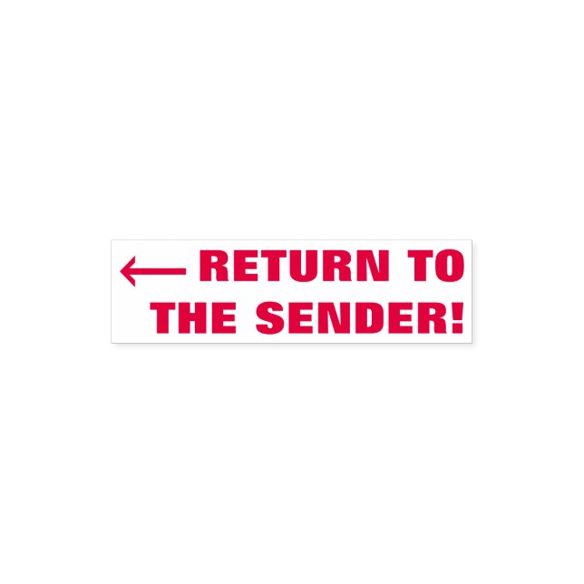 Plain "Return to Sender" Rubber Stamp (Design)