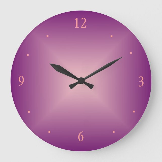 Plain Rose Pink >Wall Clock (Front)