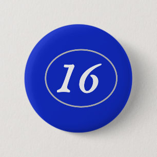 Plain Royal Blue 16 6 Cm Round Badge