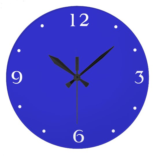 Plain Royal Blue and white> Plain Kitchen Clocks | Zazzle.co.uk