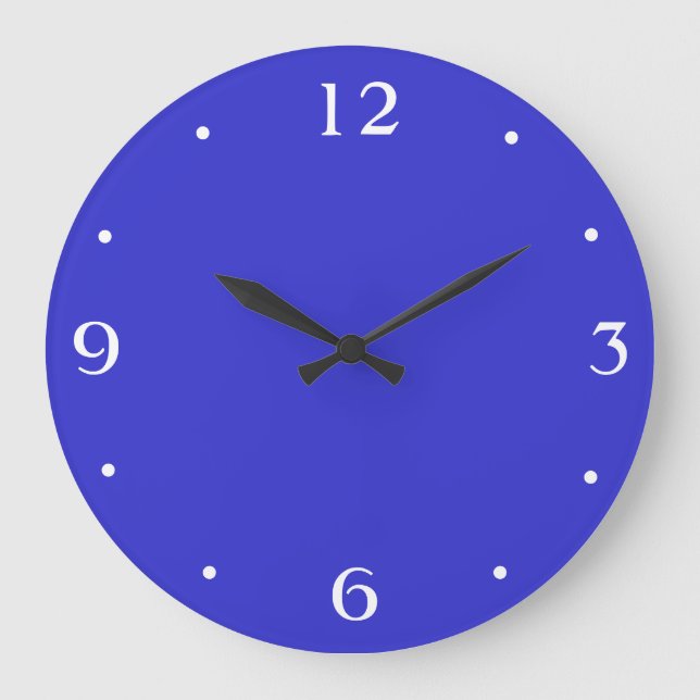 Plain Royal Blue and white> Plain Kitchen Clocks (Front)
