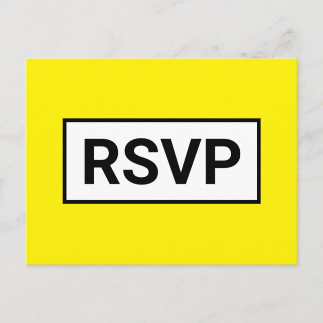 Plain "RSVP" Postcard (Front)