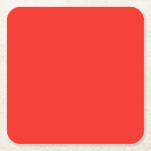 Plain Scarlet Red coaster square