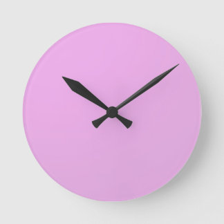 Plain Shade Pink: Write on or add image Round Clock