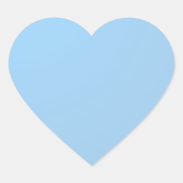 Plain Shades : Baby Blue Heart Sticker (Front)