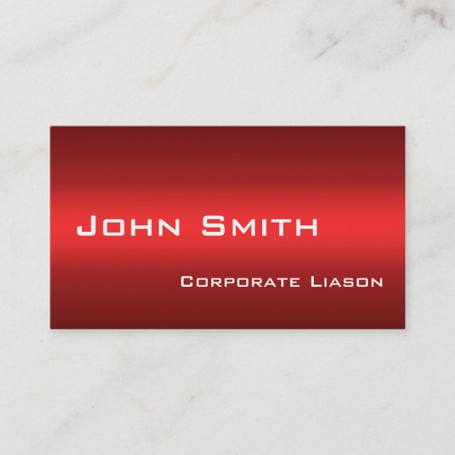 Plain Shades of Red Professional Business Cards (Front)