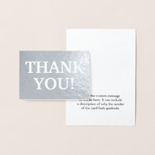 Plain Silver Foil "THANK YOU!" Card