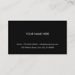 Plain Simple Black Business Card