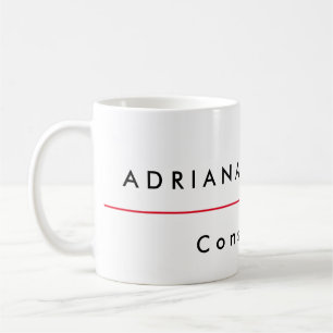 Plain Simple Black White Professional Minimalist Coffee Mug